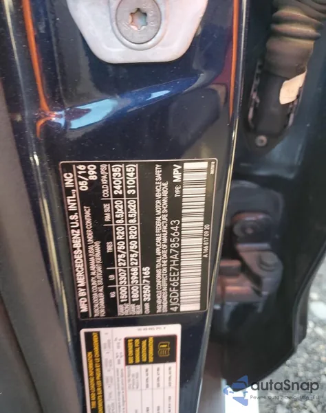 2017 Mercedes-Benz Gls 450 4Matic z USA, uszkodzony, nr VIN 4JGDF6EE7HA785643